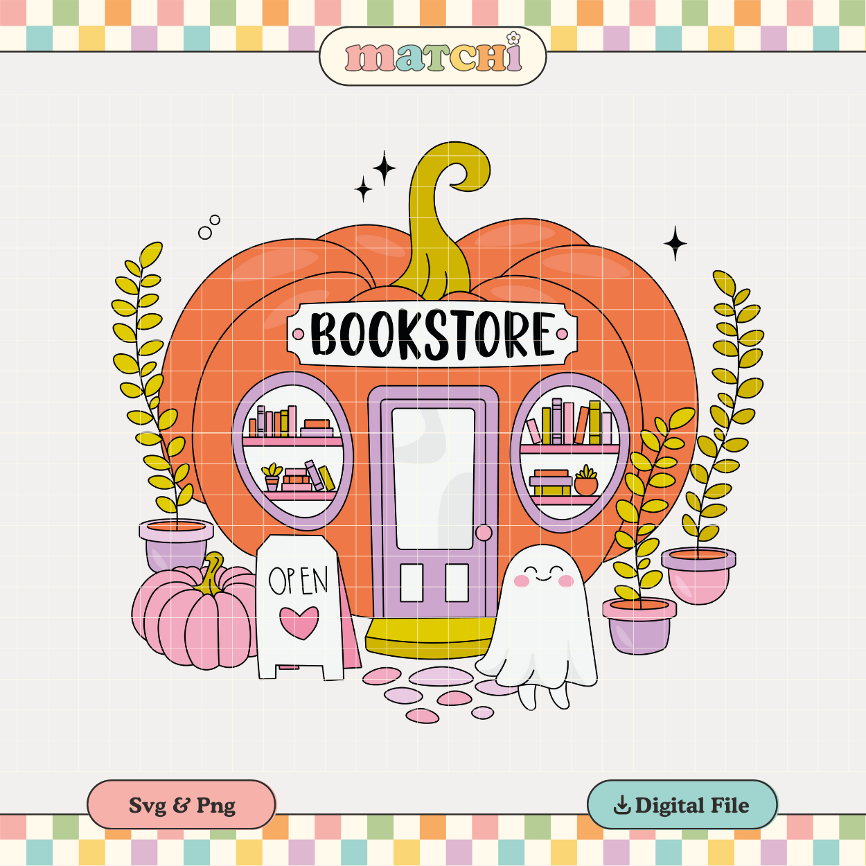 Fall Bookstore | Bookish Fall PNG & SVG