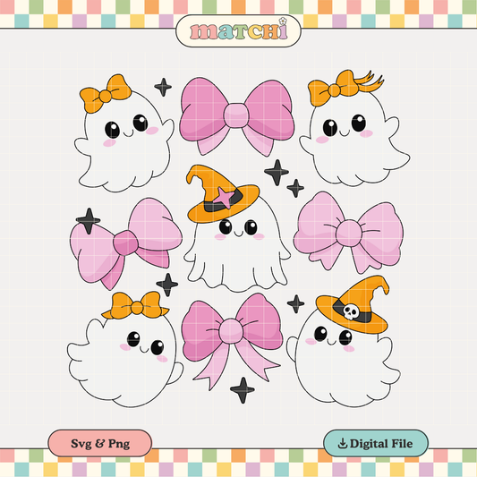 Ghouls And Bows | Coquette Spooky PNG & SVG
