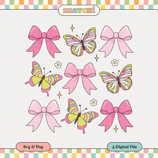 Butterflies & Bows | Spring PNG & SVG