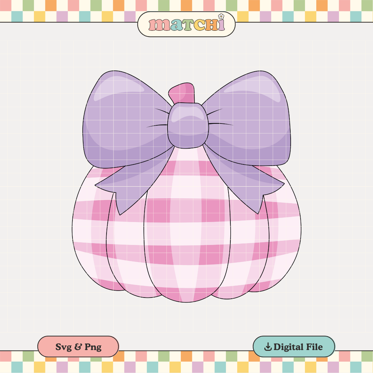 Cute Pink Pumpkin | Coquette Spooky PNG & SVG