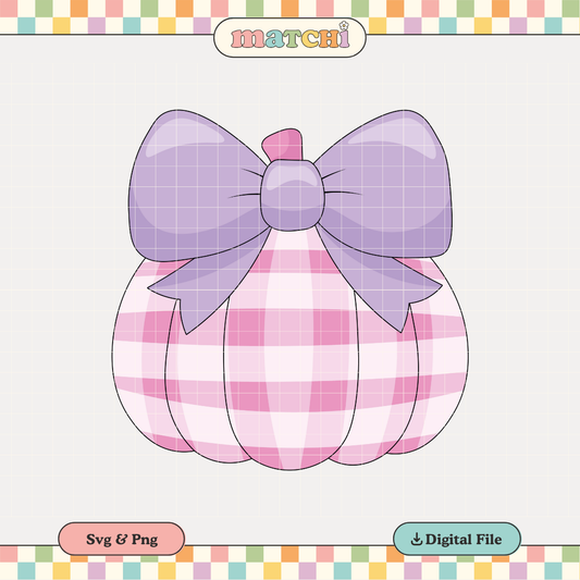 Cute Pink Pumpkin | Coquette Spooky PNG & SVG
