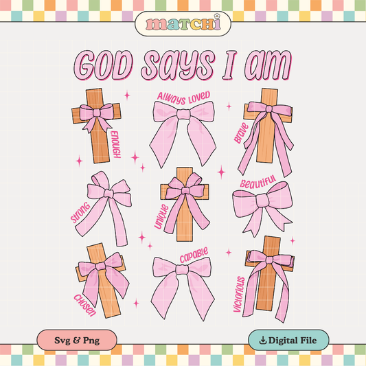 God Says I am Enough | Religious Easter PNG & SVG