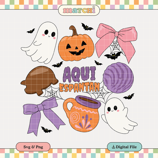 Aqui Espantan | Hispanic Halloween PNG & SVG