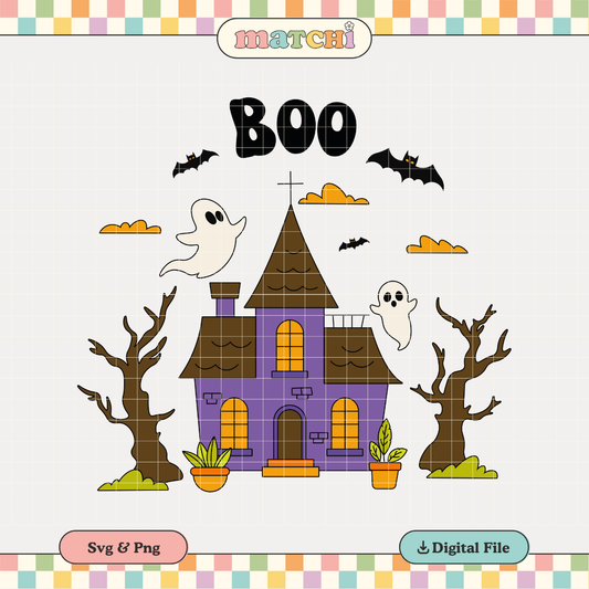 Boo - Haunted House | Spooky Plants PNG & SVG
