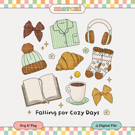Falling for Cozy Days | Fall Winter PNG & SVG