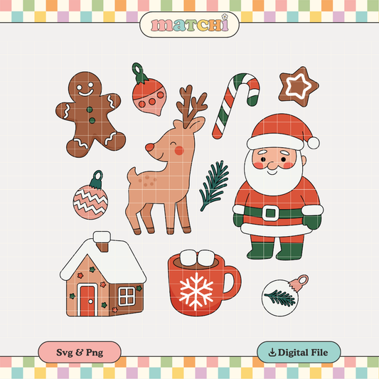 Christmas Doodles | Cute Christmas PNG & SVG
