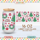Pink Xmas Trees | Girlie Christmas 16oz Cup Wrap PNG SVG