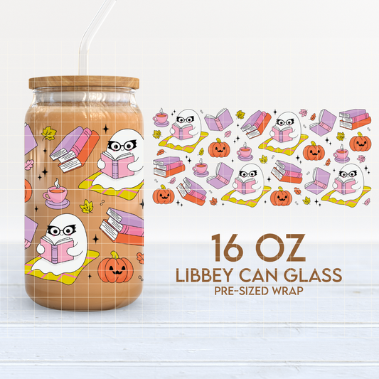 Bookish Ghoul | Bookish Fall 16oz Cup Wrap PNG SVG