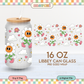 Cartoon Flower | Positivity 16oz Cup Wrap PNG SVG