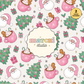 Christmas Things Pattern, Santa & Xmas Trees Repeat Pattern for Fabric Sublimation