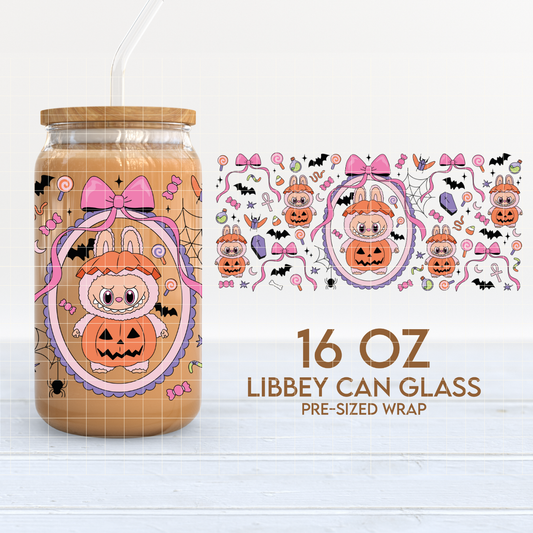 Pumpkin Monster Doll | Halloween 16oz Cup Wrap PNG SVG