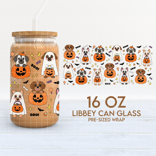 Spooky Dogs | Spooky Pets 16oz Cup Wrap PNG SVG