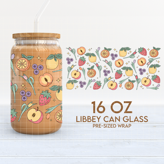 Fruits & Flowers | Spring 16oz Cup Wrap PNG SVG