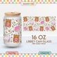 Bookish Teddy | Cute 16oz Cup Wrap PNG SVG
