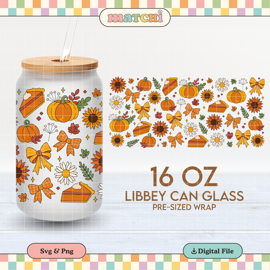 Fall Things | Autumn 16oz Cup Wrap PNG SVG