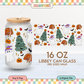 Hallothanksmas | Spooky Christmas 16oz Cup Wrap PNG SVG