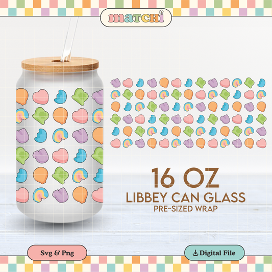 Lucky Charms Cup Wrap | St. Patrick's Day 16oz Libbey | Lucky PNG SVG