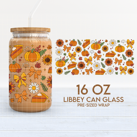 Fall Things | Autumn 16oz Cup Wrap PNG SVG