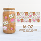 Bookish Teddy | Cute 16oz Cup Wrap PNG SVG