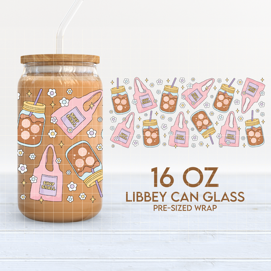 Coffee & Small Biz | Business Owner 16oz Cup Wrap PNG SVG