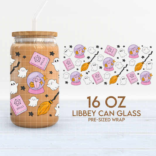 Witchy Things | Coquette Spooky 16oz Cup Wrap PNG SVG
