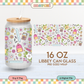 School Stuff & Flowers | School 16oz Cup Wrap PNG SVG