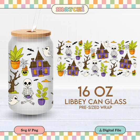 Haunted Garden | Spooky Plants 16oz Cup Wrap PNG SVG