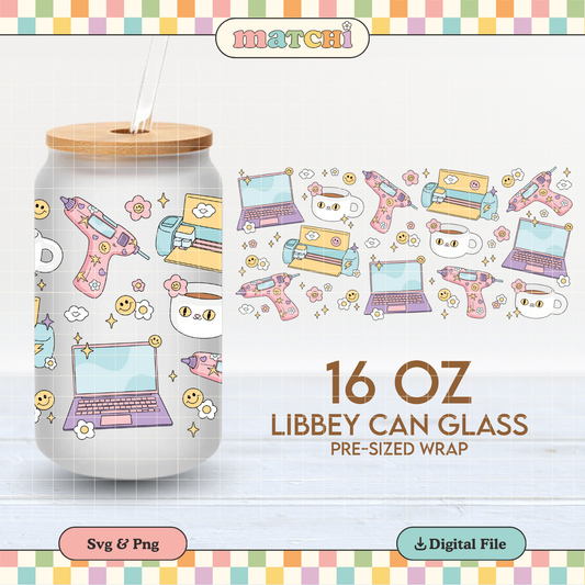 Crafty Business | Crafting 16oz Cup Wrap PNG SVG