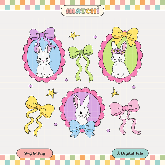 Easter Bunnies | Spring Easter PNG & SVG