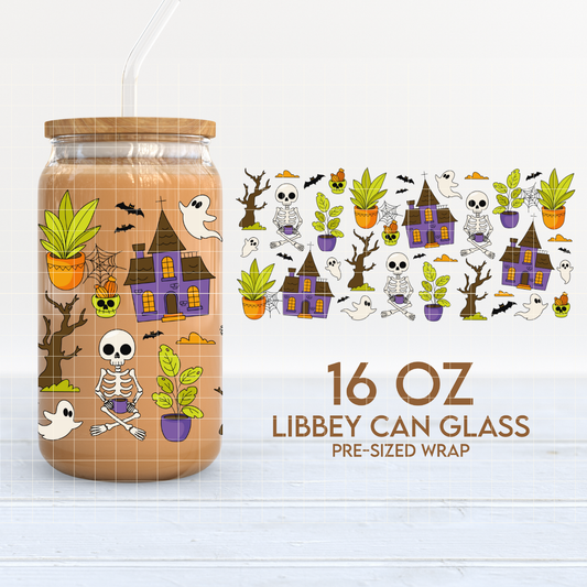 Haunted Garden | Spooky Plants 16oz Cup Wrap PNG SVG