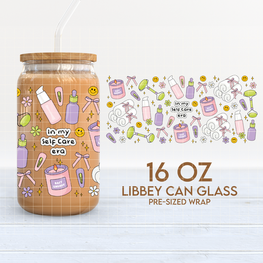 In my Self Care Era | Soft Girl 16oz Cup Wrap PNG SVG