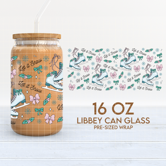 Let It Snow | Cozy Winter 16oz Cup Wrap PNG SVG