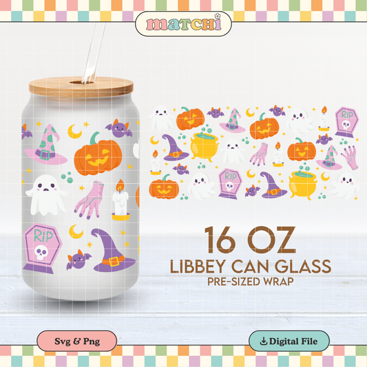 Spooky Things | Halloween 16oz Cup Wrap PNG SVG
