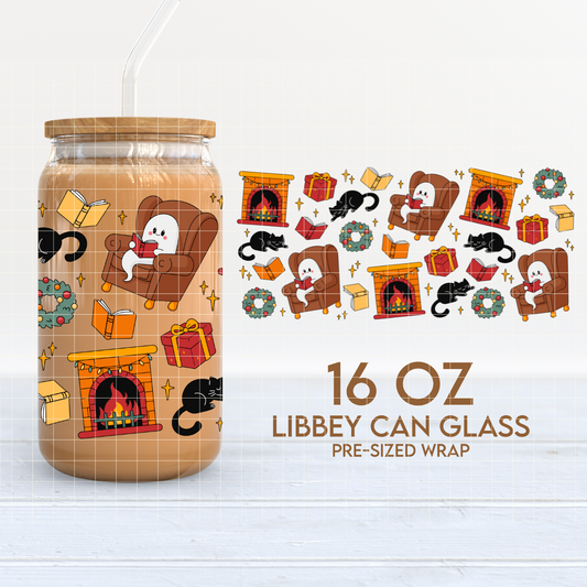 Cozy Christmas | Spooky Christmas 16oz Cup Wrap PNG SVG