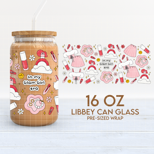 In my Glam Girl Era | Soft Girl 16oz Cup Wrap PNG SVG