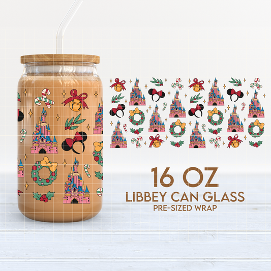 Magical Castle | Magical Christmas 16oz Cup Wrap PNG SVG