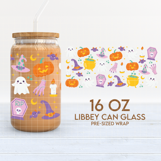 Spooky Things | Halloween 16oz Cup Wrap PNG SVG