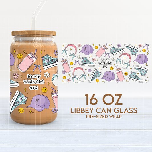 In my Walk Girl Era | Soft Girl 16oz Cup Wrap PNG SVG