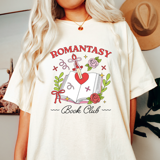 Romantasy Book Club PNG SVG | Romance Reader Sublimation | Bookish Tshirt Design