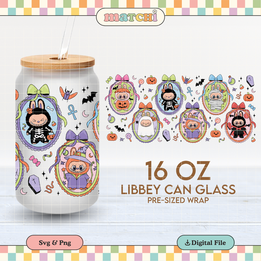 Spooky Monster Dolls | 16oz Cup Wrap PNG SVG