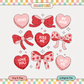 Hearts and Bows | Valentine's Day PNG & SVG