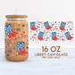 4th July Cowgirl Boots Cup Wrap | Coquette 16oz Libbey Can Glass | Trendy PNG SVG