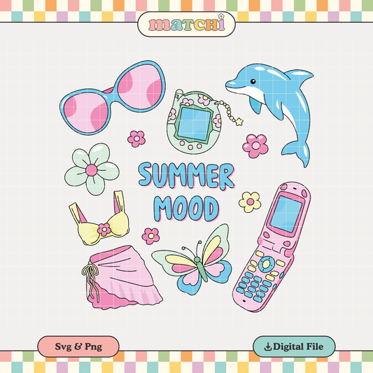 Summer Mood | Y2K Summer PNG & SVG