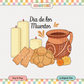 Dia de Muertos Food PNG SVG | Cafe de Olla, Pan y Tamales Sublimation | Tshirt Design