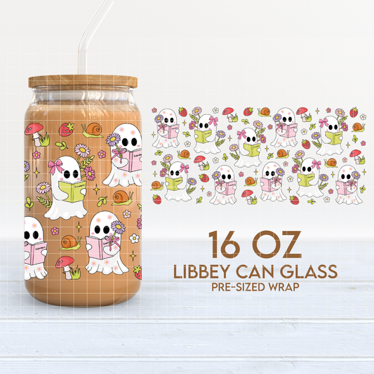 Spring Ghosts | Spring 16oz Cup Wrap PNG SVG