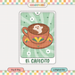 El Cafecito Tarot Card PNG SVG | Loteria Espooky Sublimation | Spanish Tshirt Design