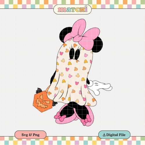 Magical Ghosts PNG SVG | Cute Halloween Sublimation | Mouse Ears Tshirt Design