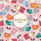 Christmas Cute Cats Pattern, Xmas Pets Repeat Pattern for Fabric Sublimation