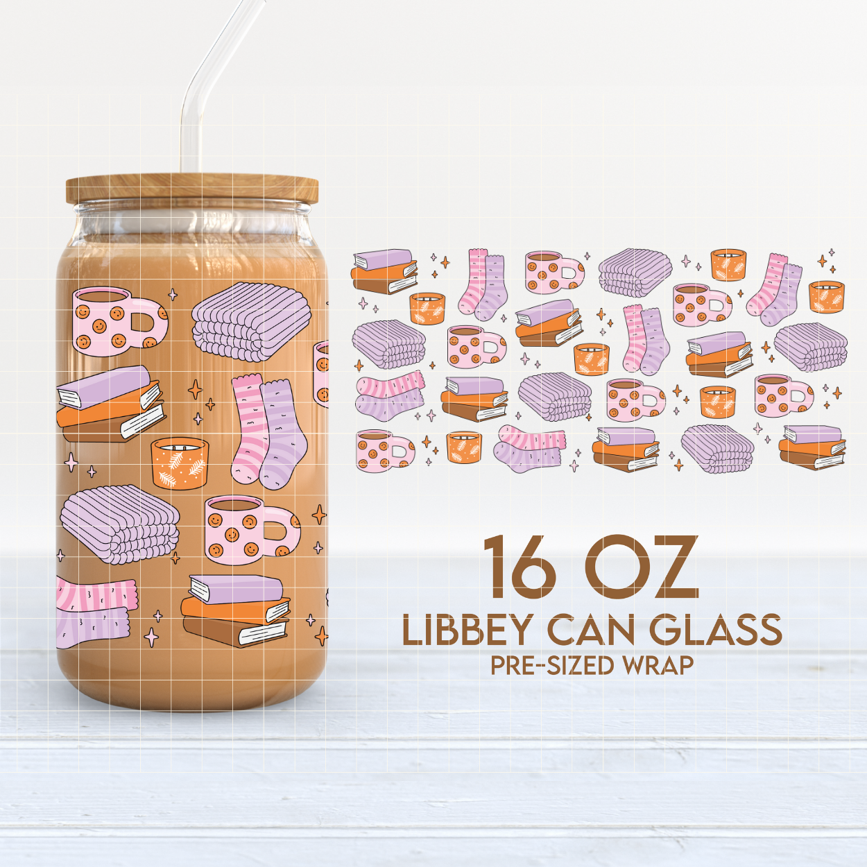 The Homebody Club | 16oz Cup Wrap PNG SVG