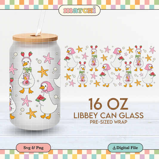 Summer Goose 16oz Cup Wrap PNG SVG